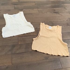 Bundle of 2 Aritzia tna cropped ribbed tank small euc
